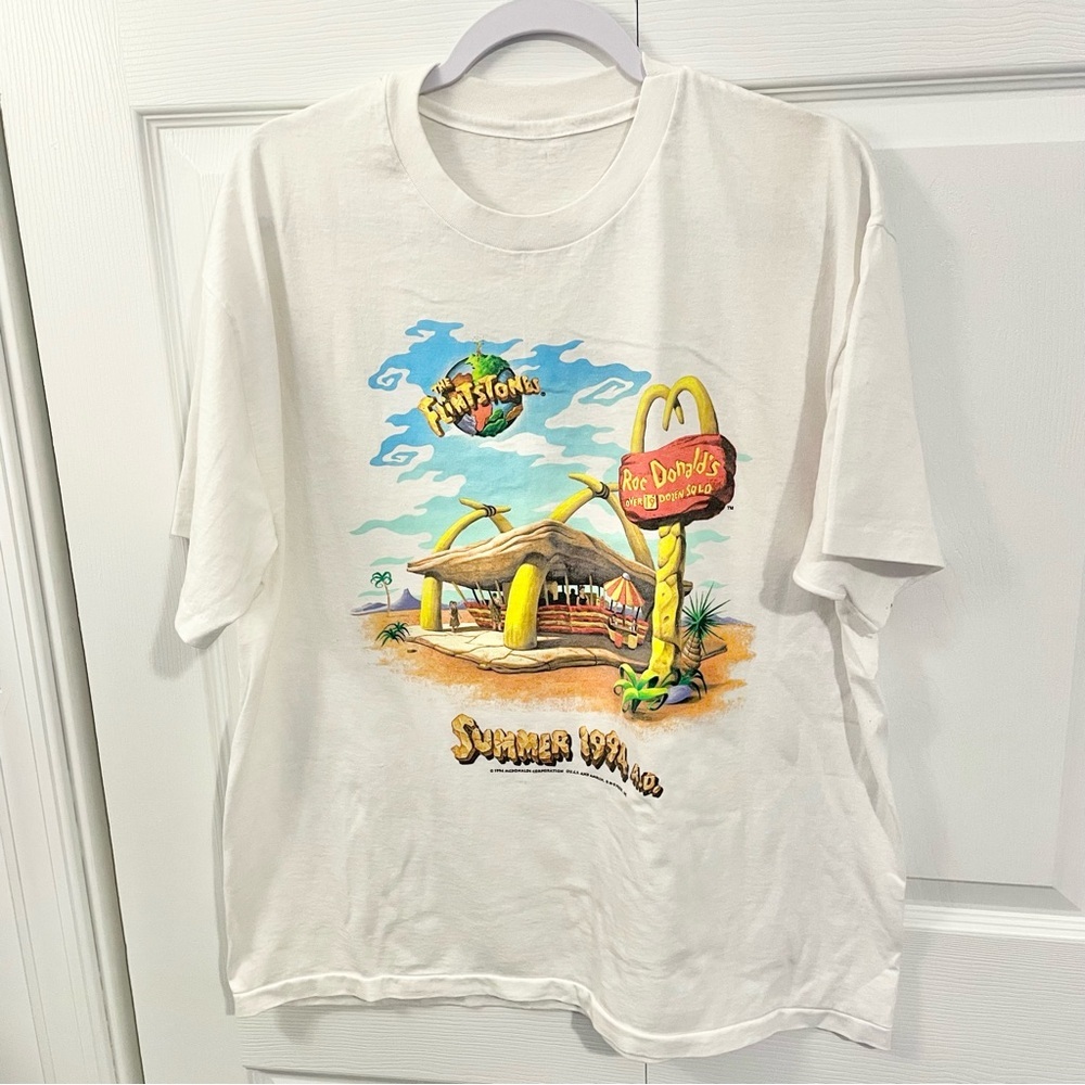Vintage Summer 1994 McDonald’s Hanna Barbara Flintstones t-shirt XL